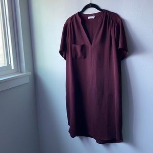 LUSH Maroon Crepe dress